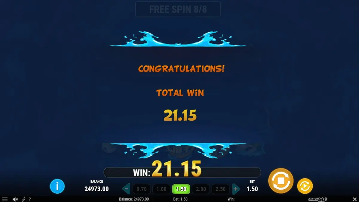 Tampilan visual slot Megadon Triple Threat dengan hiu predator dan latar belakang laut dalam